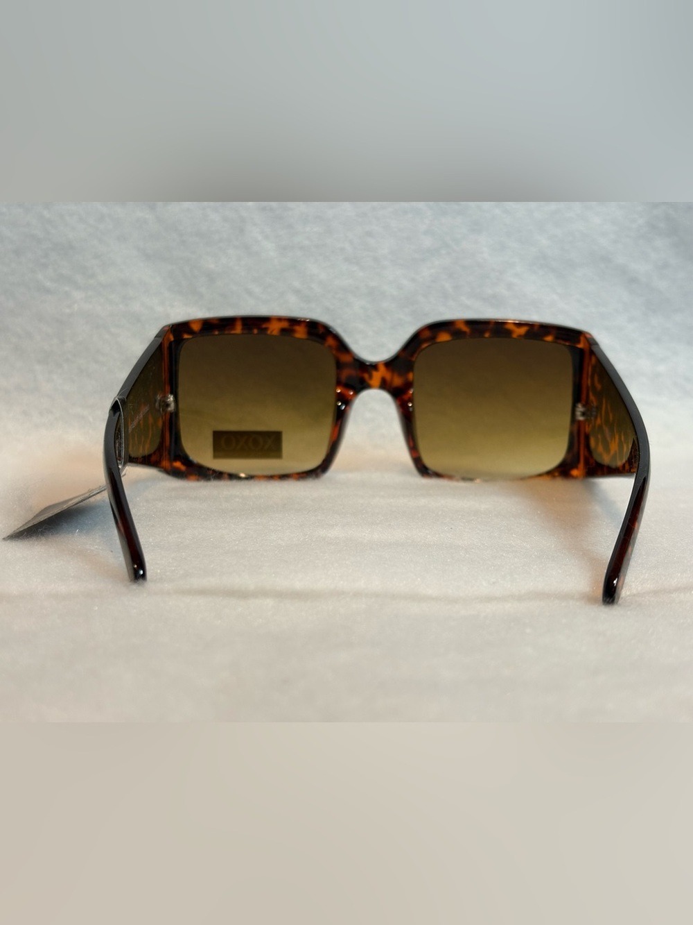 XOXO Oversized Tortoise Shield Sunglasses Brown Gradient Lenses Y2K Glam - Picture 3 of 7